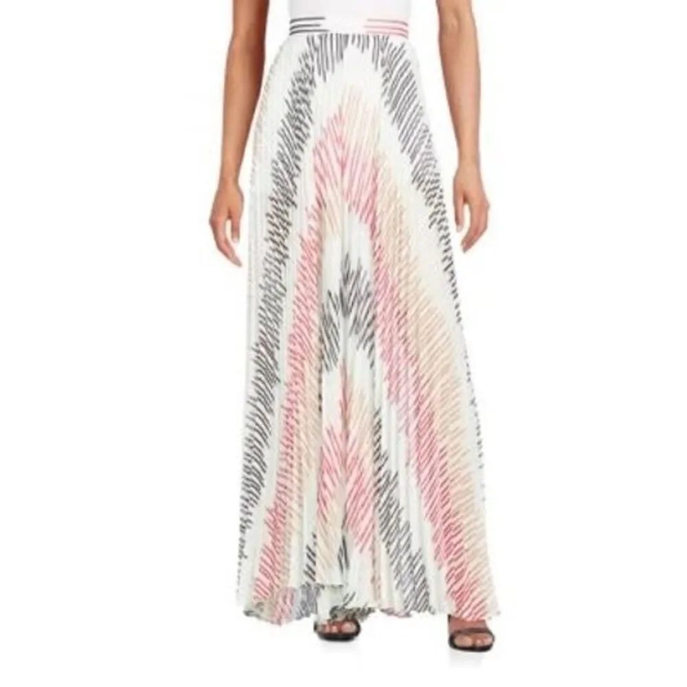 ALICE & OLIVIA Wide-leg Pleated Sheer Pants, Multi Colors In Variegated Multi St